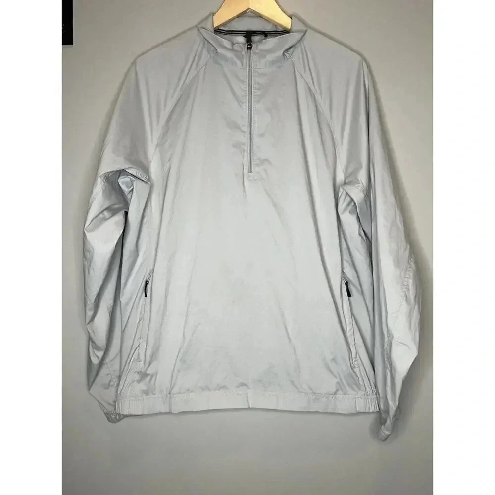 Adidas Climaproof Wind Gray Tracksuit Top Jacket 1/4 Zip Golf Vtg 2008 Mens Med